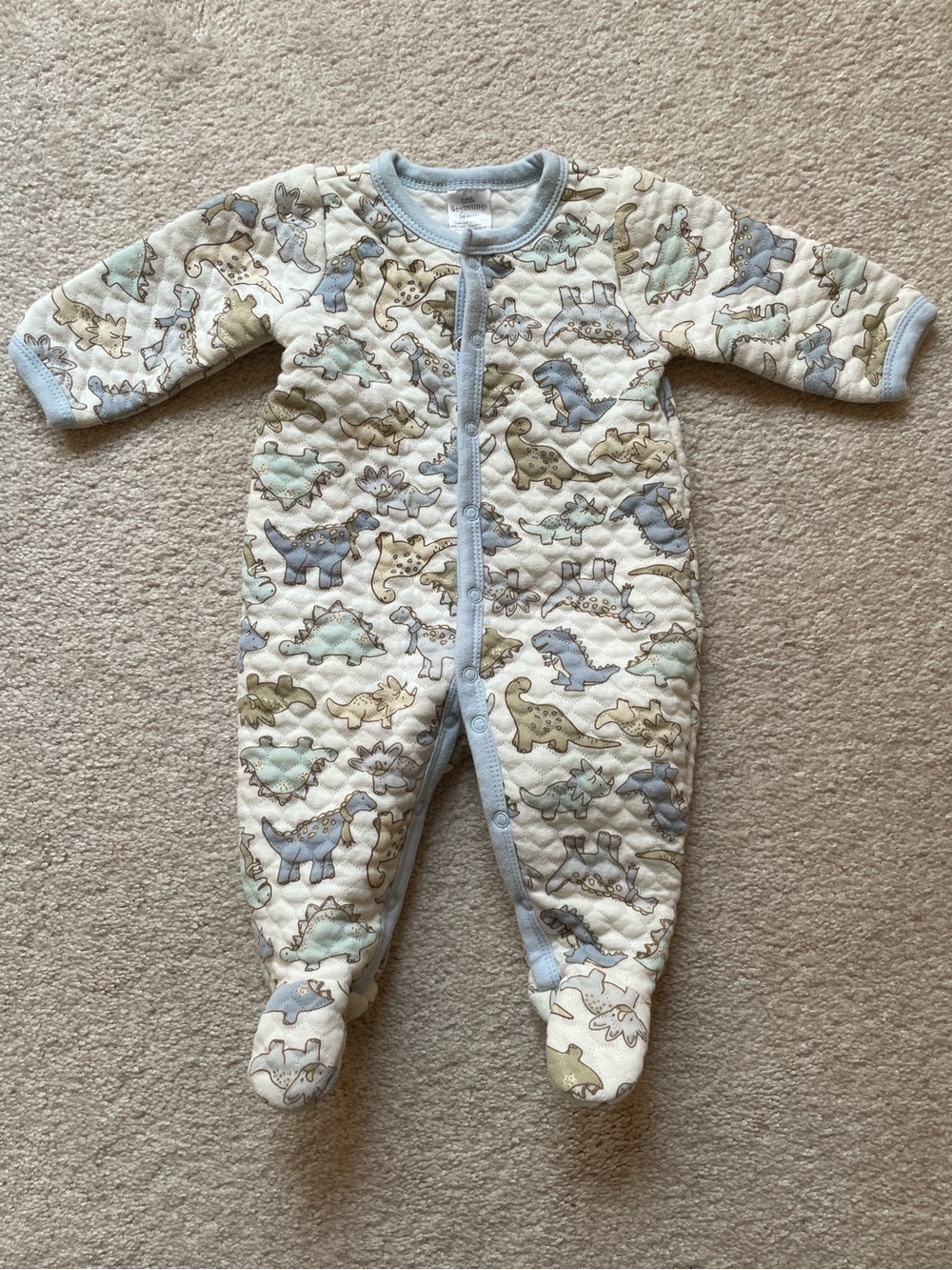 Baby Quilted One-Piece Footed Pajama